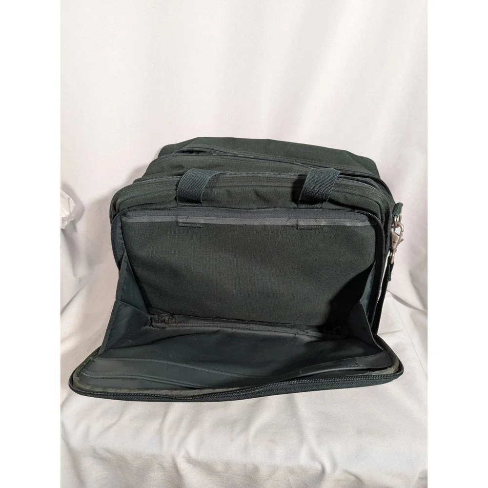 Vintage Eddie Bauer Messenger Bag Laptop Computer Case Green